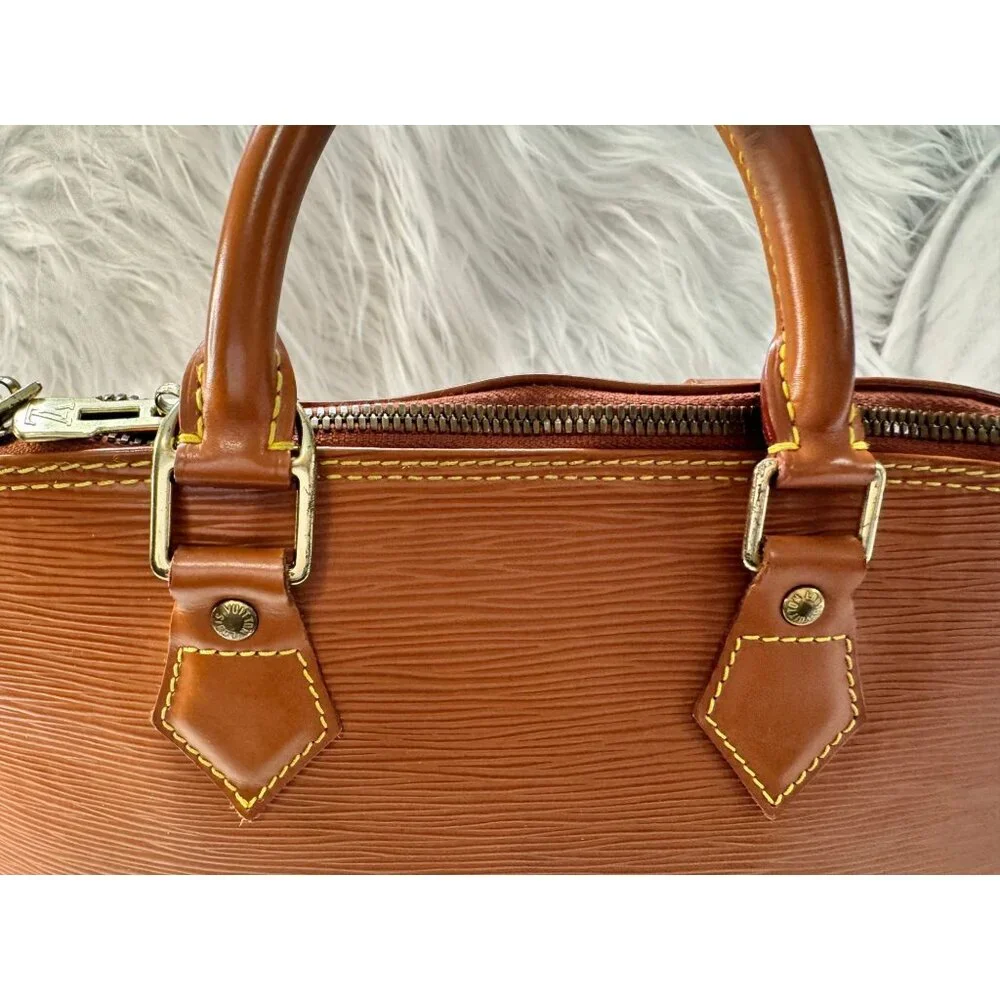 Louis Vuitton Alma PM Epi Leather Handbag With Gold Hardware